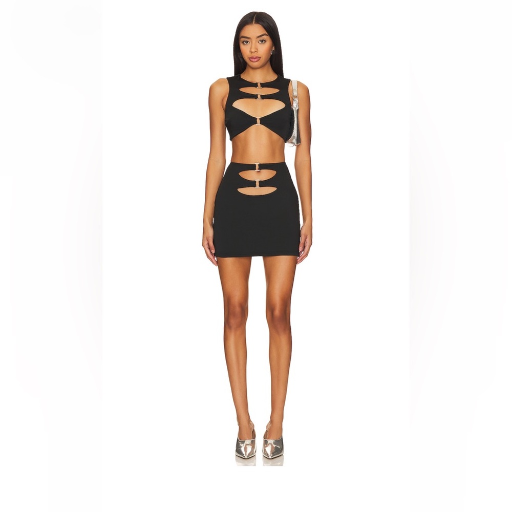 Superdown Black Cutout Two-Piece Set
